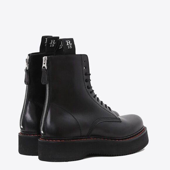 R13 Black Stack Boots Size 7 - Picture 3 of 6